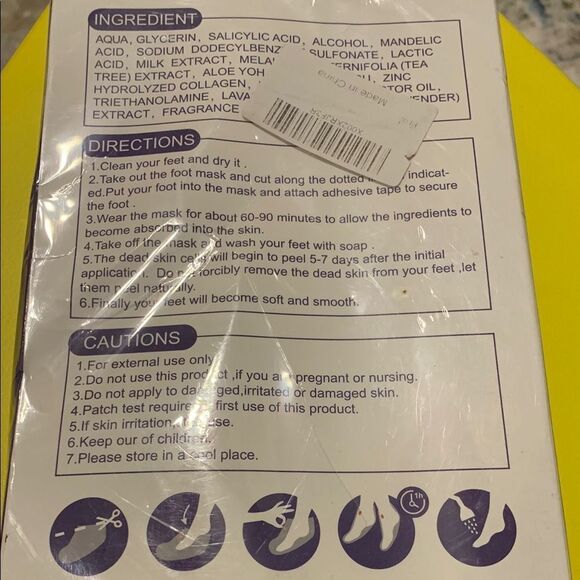 Foot Exfoliation Peeling Mask for guys & gals (crosspost) - Picture 2 of 4
